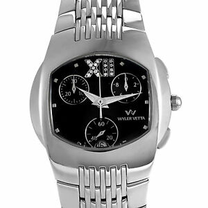 　腕時計　ワイラーvettaステンレスクオーツクロノグラフ8119750023wyler vetta mens stainless steel quartz chronograph watch 8119750023