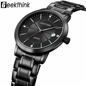 【送料無料】 腕時計 ステンレススチールクオーツビジネスカジュアルgeekthink ultra thin stainless steel quartz watch men business casual gifts him