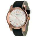 【送料無料】　腕時計　ローザネグラカンkangol hombre analgico rosa tono plateado esfera reloj correa negra kan81d