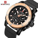 【送料無料】 腕時計 naviforceブランドスポーツnaviforce luxury brand quartz watches men waterproof sport leather wrist watch