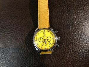 【送料無料】 腕時計 イタリアベロシルバークロノグラフイエロースエードストラップitalian bello amp; preciso 40 mm silver chronograph yellow suede strapunique desig 【送料無料】 腕時計 イタリアベロシルバークロノグラフイエロースエードストラップitalian bello amp; preciso 40 mm silver chronograph yellow suede strapunique desig