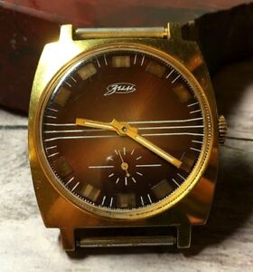 【送料無料】 腕時計 ussrpobedazimロシアソヴィンテージussr pobeda zim russian soviet vintage watch gold plated excellent
