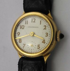 【送料無料】　腕時計　レトロゴールドジュエルスイスレディースヴィンテージretro gold ingersoll 7 jewel swiss ladies vintage wrist watch 1958