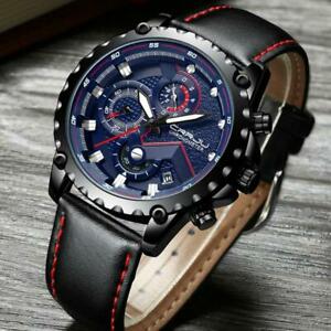 【送料無料】　腕時計　トップブランドクロノグラフファッションスポーツクォーツメンズウォッチ listingcrrju top brand luxury chronograph watch men leather fashion sport quartz mens