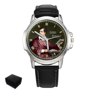 【送料無料】　腕時計　バイロンメンズlord byron poet mens wrist watch engraving