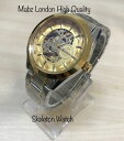 【送料無料】 腕時計 メンズスケルトンステンレススチールシルバーストラップmabz men’s skeleton stainless steel silver strap automatic wrist watch(2)