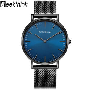 【送料無料】　腕時計　ステンレススチールクラシックビジネスクリスマスgeekthink luxury watches men stainless steel classic business xmas gifts for him