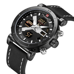 【送料無料】　腕時計　メンズストラップデジタルmens digital watch with strap in leather, wristwatch naviforce