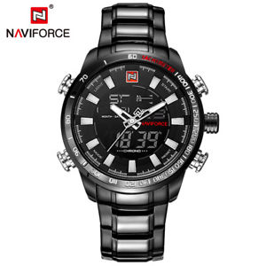 【送料無料】 腕時計 ラグジュアリースポーツメンズデジタルクォーツnaviforce luxury men military sport watches mens digital quartz best gift