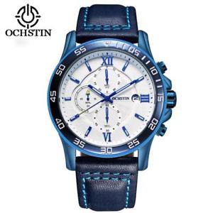【送料無料】 腕時計 ブランドレザークロノグラフスポーツウォッチmen quartz wrist watch luxury brand leather chronograph sport military watches