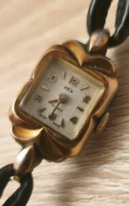【送料無料】 腕時計 ビンテージレディースレックススイスrare vintage ladies gold plated rex 17 rubis wrist watch, swiss made, working