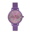 yz@rv@W\bVuXbgEHb`nwt betsey johnson bj0069804 color time heart purple mesh bracelet 38mm watch