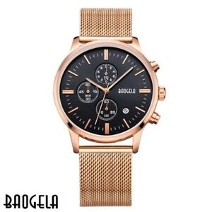 【送料無料】 腕時計 クロノグラフクオーツスリムローズゴールドウォッチauthentic baogela 1611 chronograph quartz 10mm slim watch rose gold 【送料無料】 腕時計 クロノグラフクオーツスリムローズゴールドウォッチauthentic baogela 1611 chronograph quartz 10mm slim watch rose gold