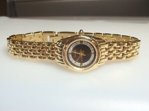 【送料無料】　腕時計　ゴールドトーンwrist watch crystal womens elgin eg285n gold tone