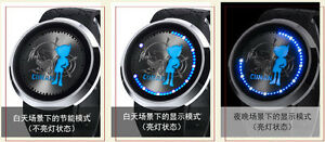 【送料無料】　腕時計　コナンマジックタッチdetective conan magic kaito kido led touch screen leather waterproof wristwatch