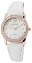 【送料無料】 腕時計 ホワイトアナログw60463611007550womens quartz watch white gold analogue metal leather w60463611007550(2)