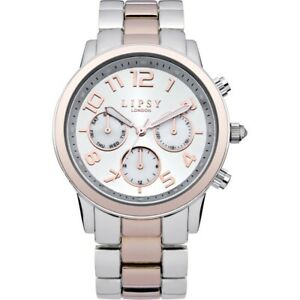 【送料無料】 腕時計 レディースシルバーローズゴールドカラーブレスレットインポートウォッチlipsy ladies silverrose gold coloured bracelet watch with uk import watch