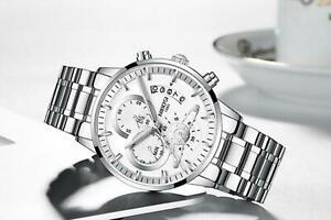 【送料無料】　腕時計　ラグジュアリーメンズステンレススチールスポーツマンゴールドオスnibosi luxury mens wristwatches stainless steel sport man gold male wristwatche