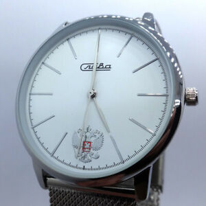 【送料無料】　腕時計　ロシアスラホワイト rare russian wrist watch slava white