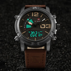 【送料無料】　腕時計　メンズファッションスポーツクォーツウォッチnaviforce mens fashion sport watches quartz leather military waterproof watch