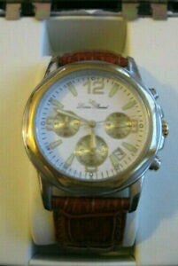 【送料無料】 腕時計 メンズクロノグラフホライゾントーンバッテリーウォッチlucien piccard lp mens chronograph watch 26565brn horizon two tone battery