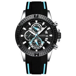 【送料無料】　腕時計　スポーツクロノグラフアナログクォーツシリコンストラップウォッチmen military sports chronograph analog quartz waterproof silicone strap watches