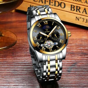 【送料無料】　腕時計　acciaio inossidabileorologio meccanico automaticoorologio meccanico automatico in acciaio inossidabile