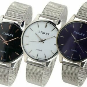 【送料無料】　腕時計　メンズクラシックメッシュウォッチストラップmens classic trendy henley mesh watch strap