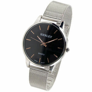 【送料無料】　腕時計　メンズクラシックメッシュウォッチストラップmens classic trendy henley mesh watch strap