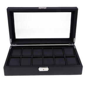 【送料無料】　腕時計　ドブレスレットファイバーデカルボーネ12 fentes bote de montre bracelet en fibre de carbone et pu dcoration