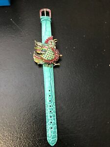 【送料無料】　腕時計　ハイジウォッチheidi daus rise amp; shine rooster wrist watch multigemstone