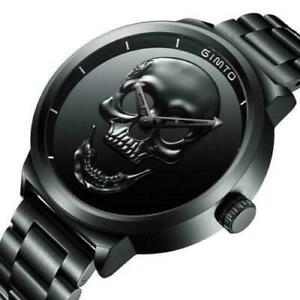 【送料無料】 腕時計 パンククリエイティブ listingherren punk creative totenkopf stilvolle wasserdicht edelstahl freizeit quarz