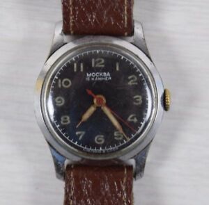 【送料無料】　腕時計　ブドウussrモスクワ16vintage collectible military ussr moscow wristwatch watch 16 jewels working