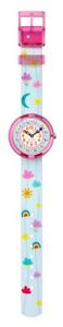 【送料無料】 腕時計 アナログflik flak hanging clouds fbnp120 analogue textile white