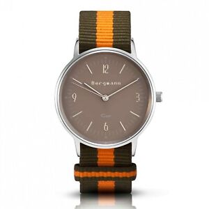 【送料無料】 腕時計 レディースメンズシルバーアナログクォーツbergmann ladies mens wristwatch cor silver olivia analog quartz sand zif