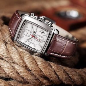 【送料無料】 腕時計 クロノグラフウォッチクラシックbeautiful luxury chronograph watch classic for men megir leather date