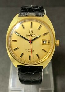 【送料無料】　腕時計　ビンテージスイスvintage lanco naval 17jewels cal7821 swiss made from 60s