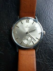 【送料無料】 腕時計 ヴィンテージvintage watch olma 17 jewels 35 mm