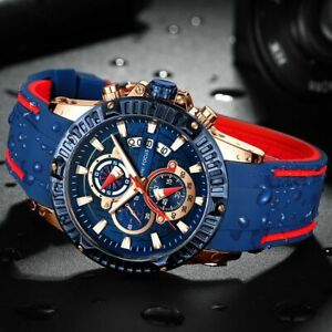 【送料無料】　腕時計　スポーツミリタリークオーツシリコンクロノグラフsport watch military quartz silicone chronograph wrist waches men waterproof