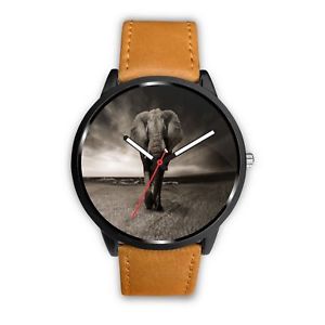【送料無料】 腕時計 leather elephant watches for men and women
