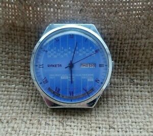 楽天hokushin【送料無料】　腕時計　ヴィンテージソビエトカレンダーvintage watch ussr raketa college calendar day amp; date indication