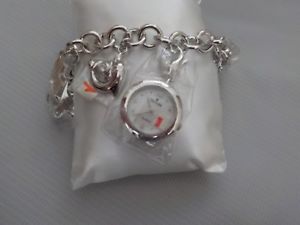 　腕時計　ヘンヨウボクwomens croton silver watch with dangles