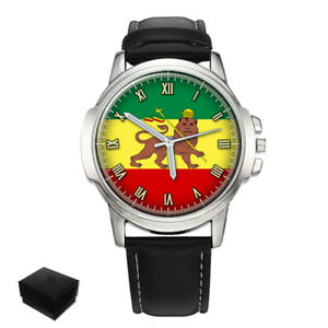 【送料無料】　腕時計　rastafari lion flag rasta mens wrist watch engravingrastafari lion flag rasta mens wrist watch engraving