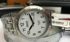 【送料無料】 腕時計 oscoアラビアステンレスclassic mens osco watch arabic numbers stainless steel date