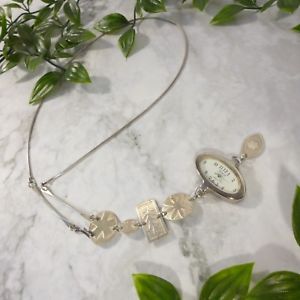 【送料無料】　腕時計　ビンテージジュネーブシルバーペンダントネックレス