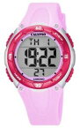 【送料無料】　腕時計　デジタルクォーツタイムゾーンアラームピンクカリプソcalypso watch for kids digital quartz pink with 2 timezone alarm