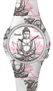 【送料無料】 腕時計 シリコンドアdoodle watch wrist watch 39mm silicone buddha white door001