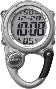 【送料無料】　腕時計　ダコタdigiクリップウォッチシルバーストップウォッチ2dk3093dakota digi cute clip watch silver, stopwatch, dual time,water resistant dk3093