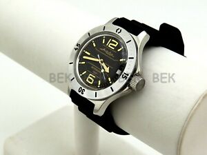 【送料無料】 腕時計 ヴォストークロシアマニュアルダイバーvostok amphibian russian military man watch auto diver 200 m amphibia 120697