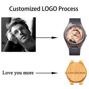 【送料無料】　腕時計　パーソナライズロゴデザインクオーツウォッチpersonalized photo ptint wood watch private logo design quartz men wirstwatches